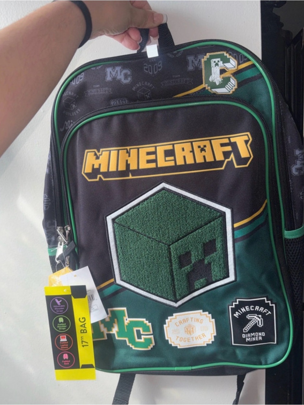 Boys Green & Black Backpack